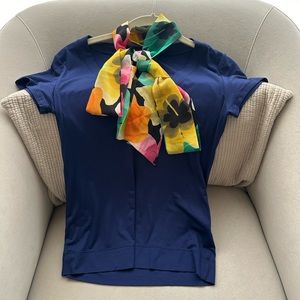 Vintage NWOT LOVE MOSCHINO scarf tee shirt ! 2 S